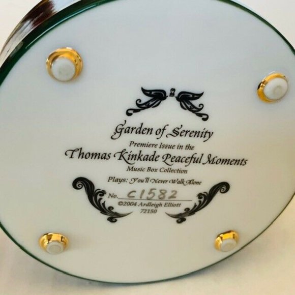 Thomas Kinkade Music Box Garden Serenity Prayer AA - Picture 5 of 5